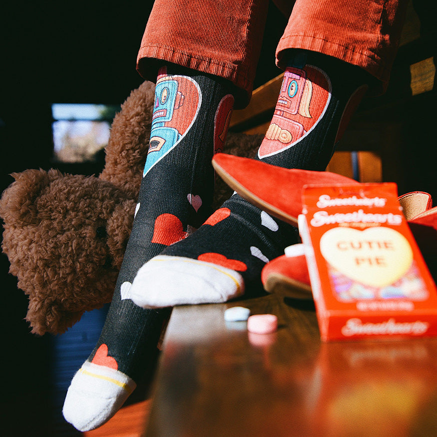 Dirk Hays Computer Love Adult Crew Socks