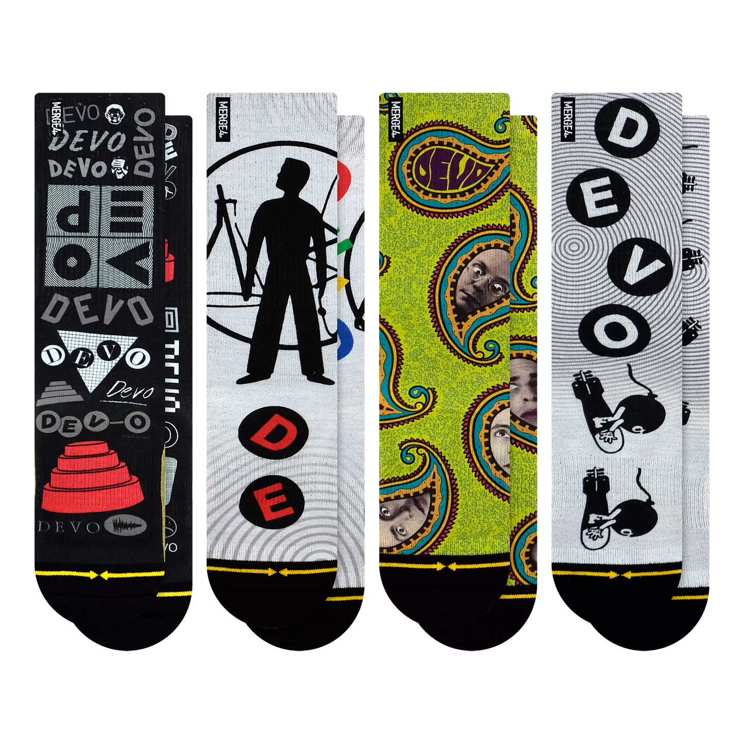 DEVO Adult Crew Socks 4-Pack