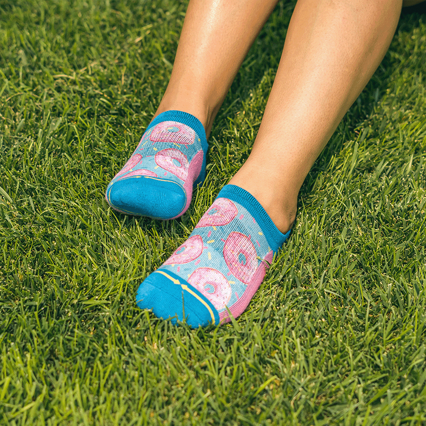 Donut Worry Adult No Show Socks With Art By Hanna Minck