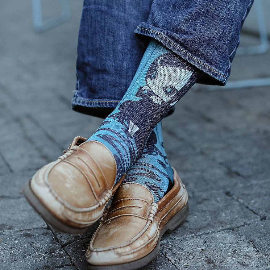 Ryo Taniguchi Girl of the Dark Night Adult Crew Socks