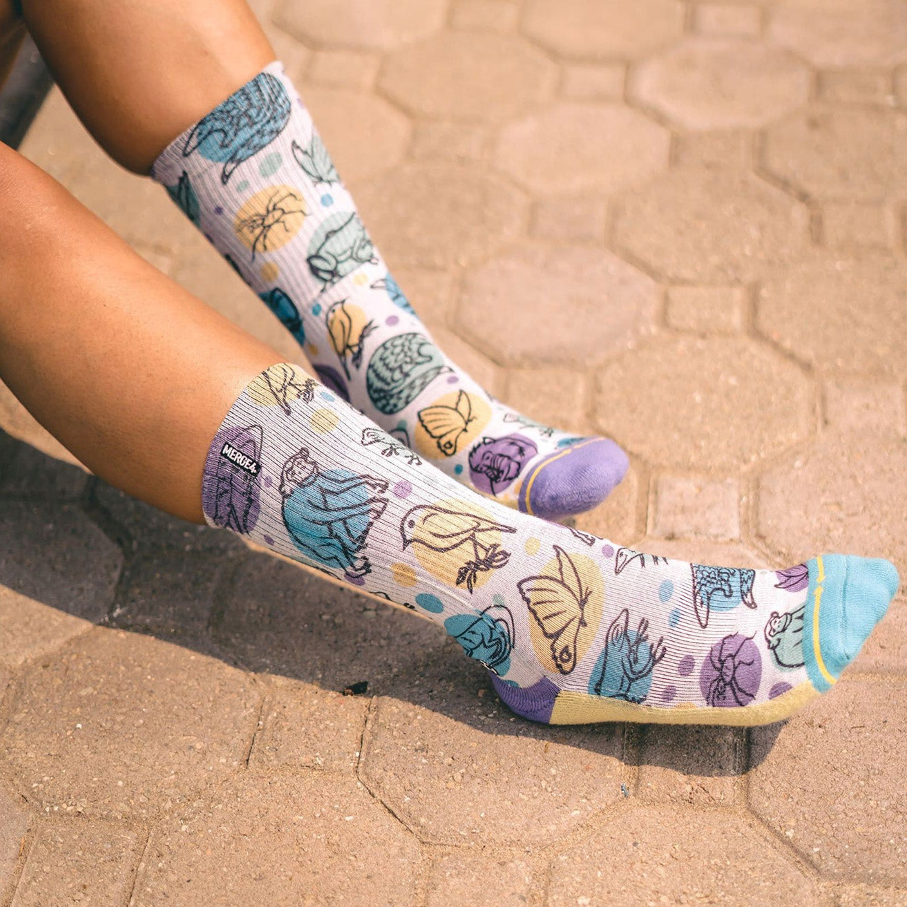 Jane Goodall Endangered Species Adult Crew Socks with the Jane Goodall Institute