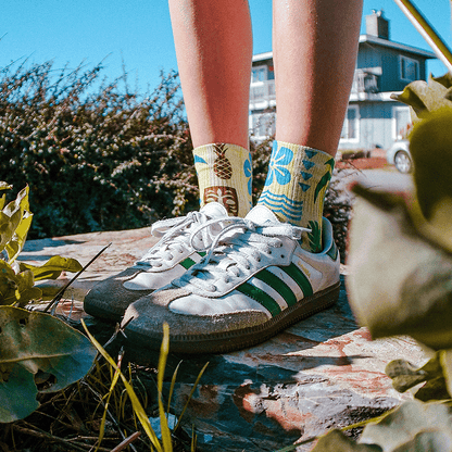 Aloha Kakahiaka Adult Quarter Crew Socks By MERGE4