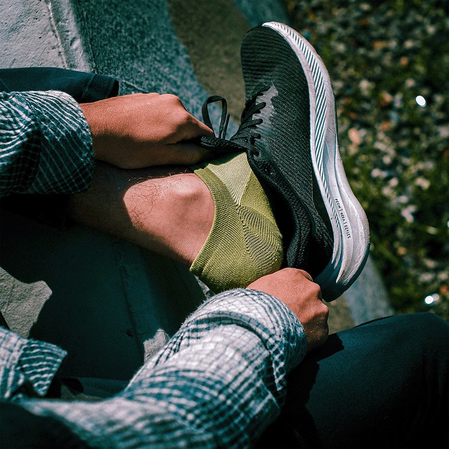 Olive Organic Cotton Adult No Show Socks