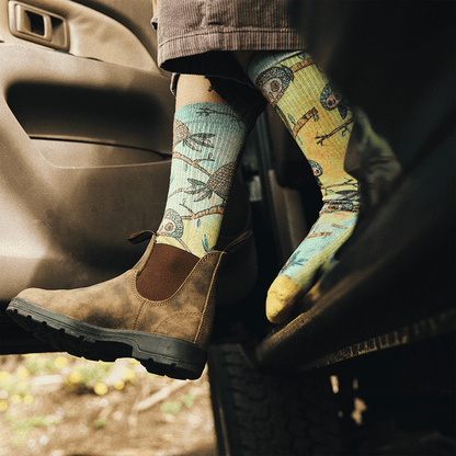 Owls Animal Adult Crew Socks With Art By Bad Otis Link
