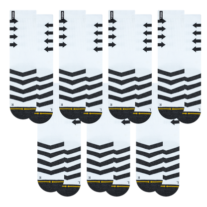 Performance White Adult Crew Socks 7-Pack