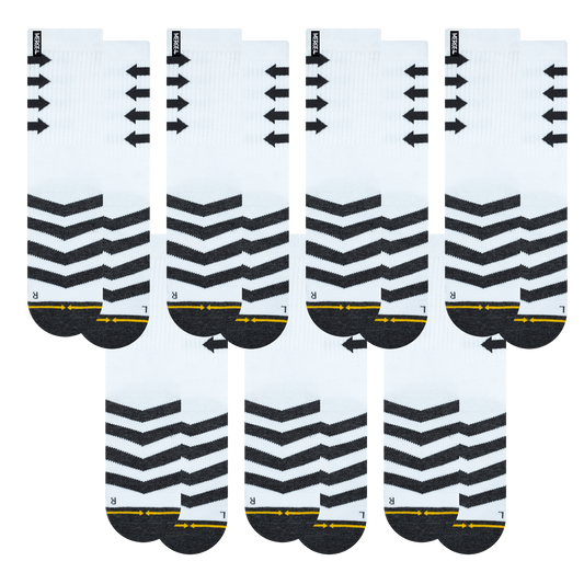 Performance White Adult Crew Socks 7-Pack