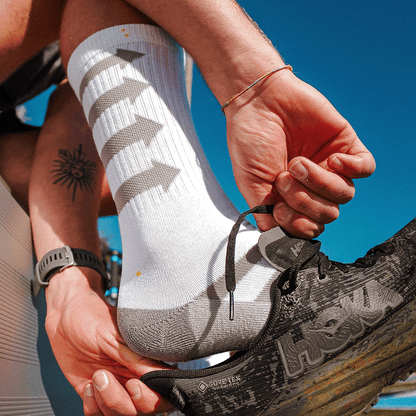 Performance White Adult Crew Socks