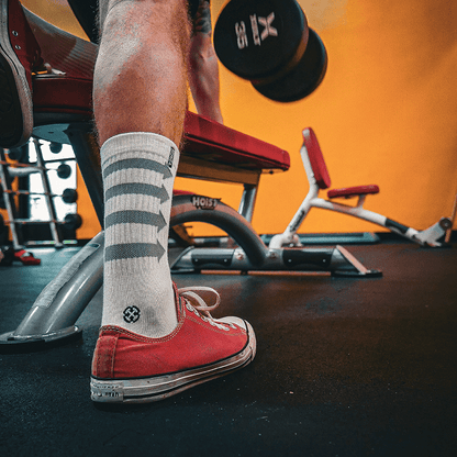 Performance White Adult Crew Socks