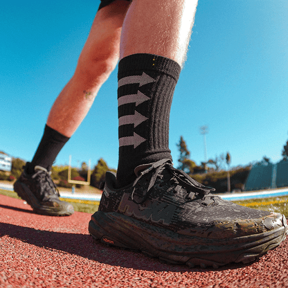 Performance Black Adult Crew Socks