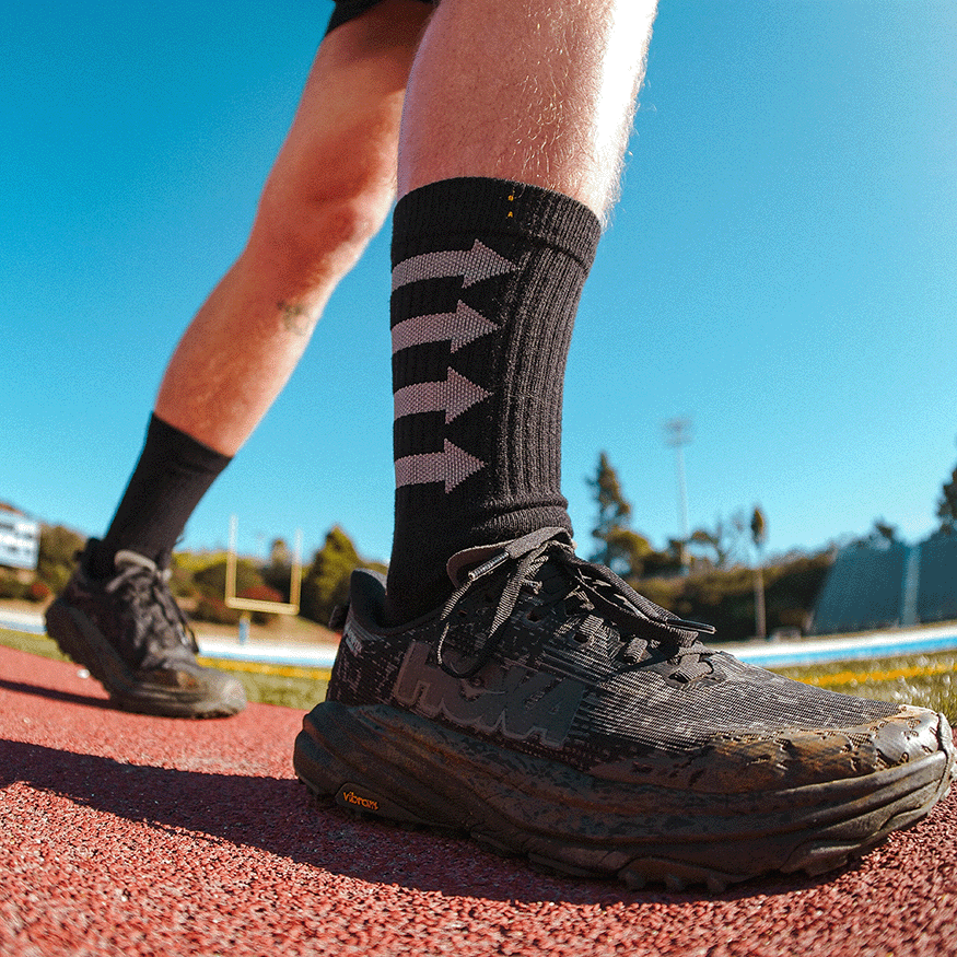 Performance Black Adult Crew Socks 3-Pack