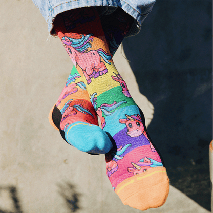 Pride Unicorn Adult Crew Socks