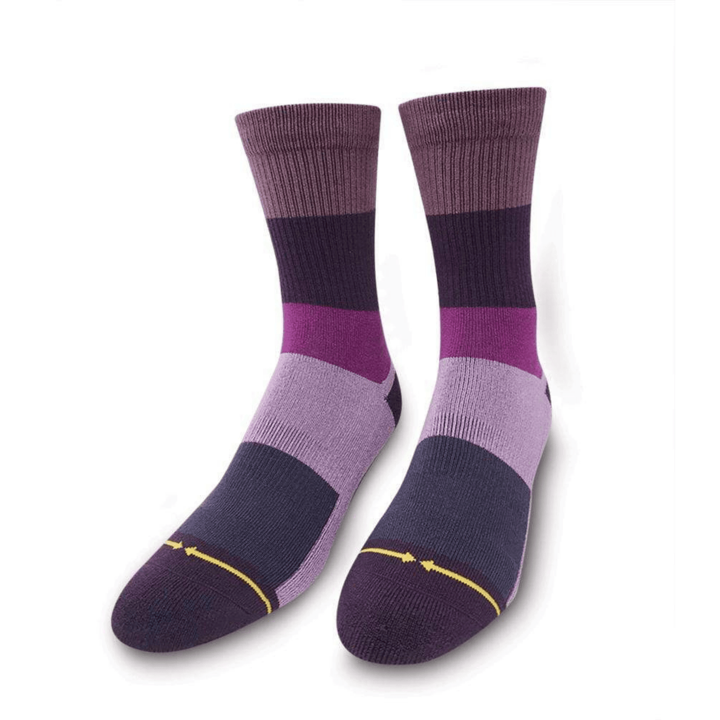 Purple Stripe Bamboo Adult Crew Socks by Spidey