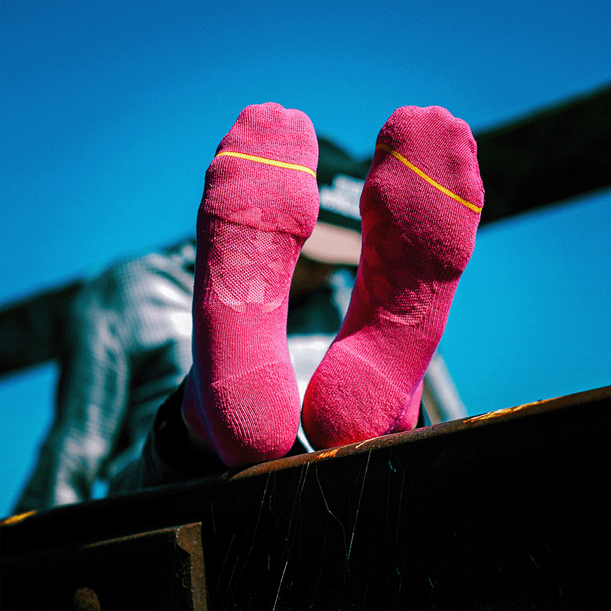 REPREVE® Berry Adult No Show Socks