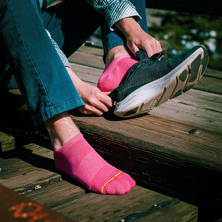 REPREVE® Berry Adult No Show Socks