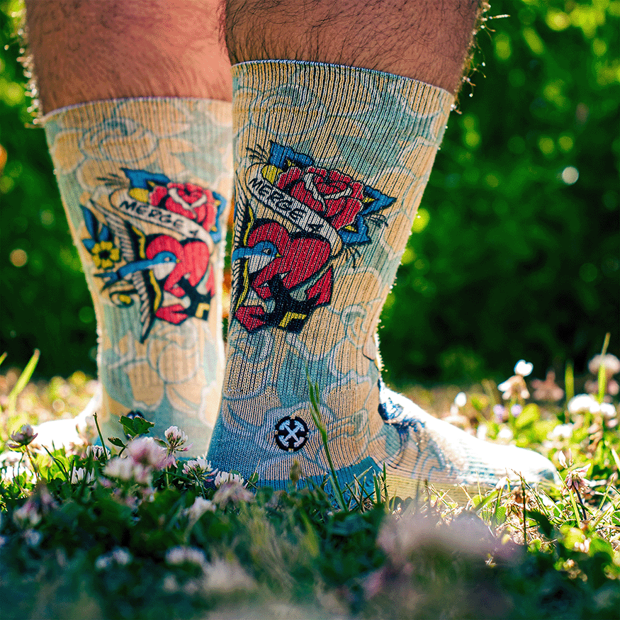 Richard Kirby Hula Adult Crew Socks