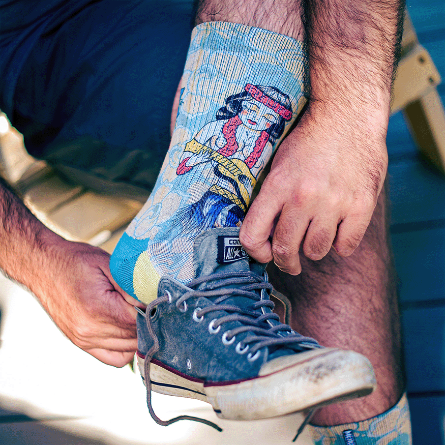 Richard Kirby Hula Adult Crew Socks