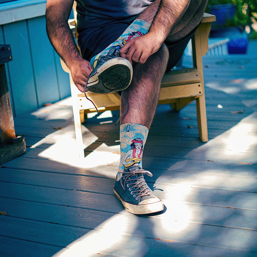 Richard Kirby Hula Adult Crew Socks