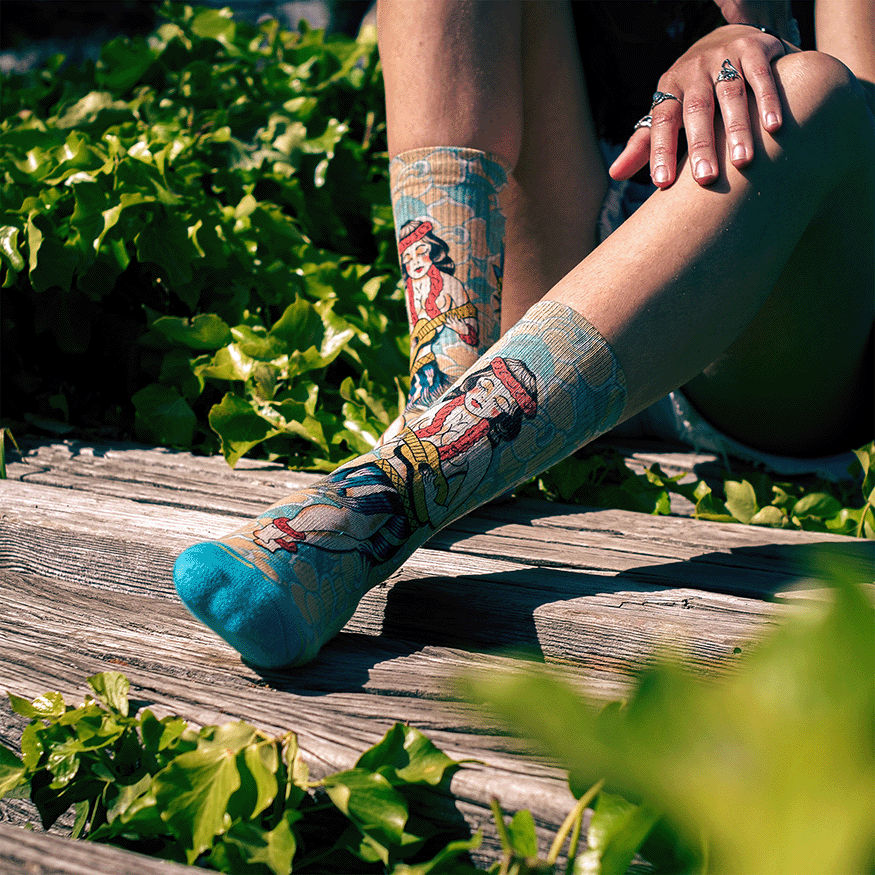 Richard Kirby Hula Adult Crew Socks