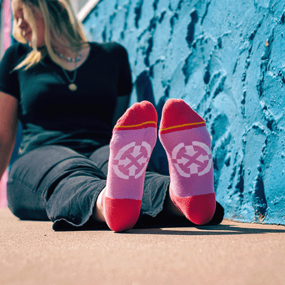 Rose Organic Cotton Adult No Show Socks