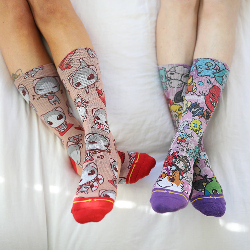 Ryo Taniguchi Friends Adult Crew Socks