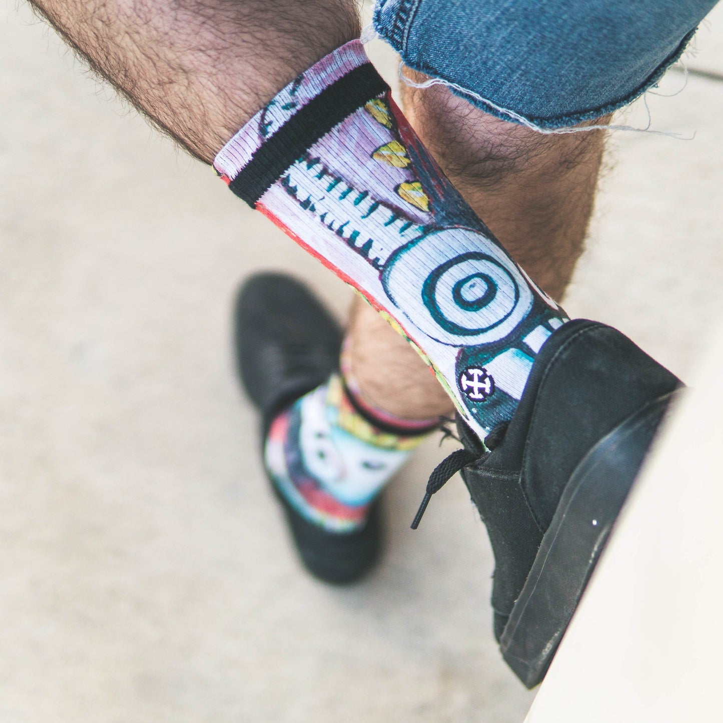 Barney Monster Adult Crew Socks