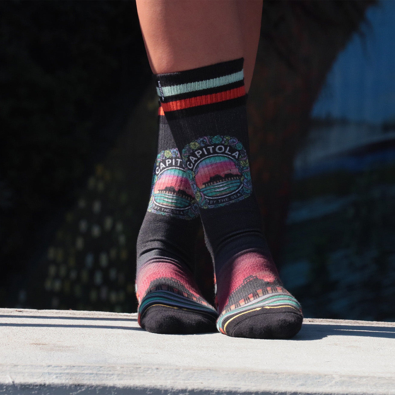 Slidertown Capitola Begonias Adult Socks