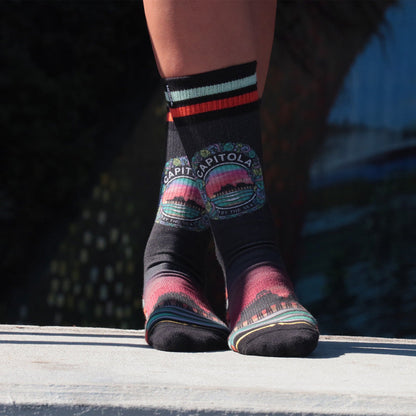 Slidertown Capitola Begonias Adult Socks