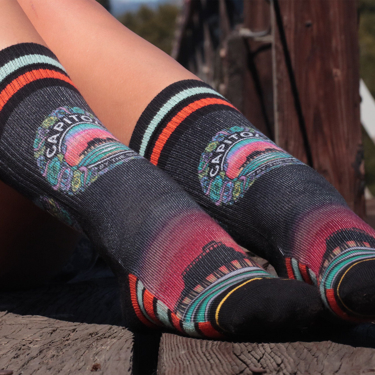Slidertown Capitola Begonias Adult Socks