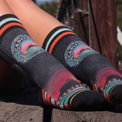 Slidertown Capitola Begonias Adult Socks