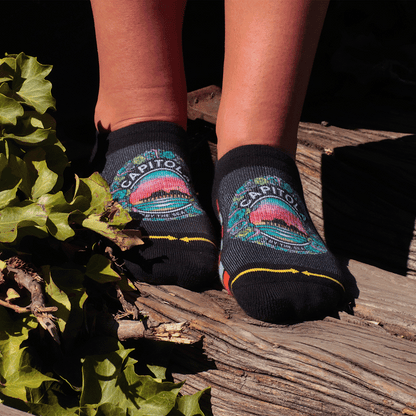 Slidertown Capitola Begonias Adult No Show Socks