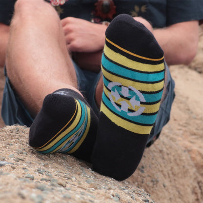 Slidertown The Hook Blue Sky Adult No Show Socks