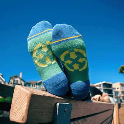 Spring Stripes Organic Cotton Adult No Show Socks