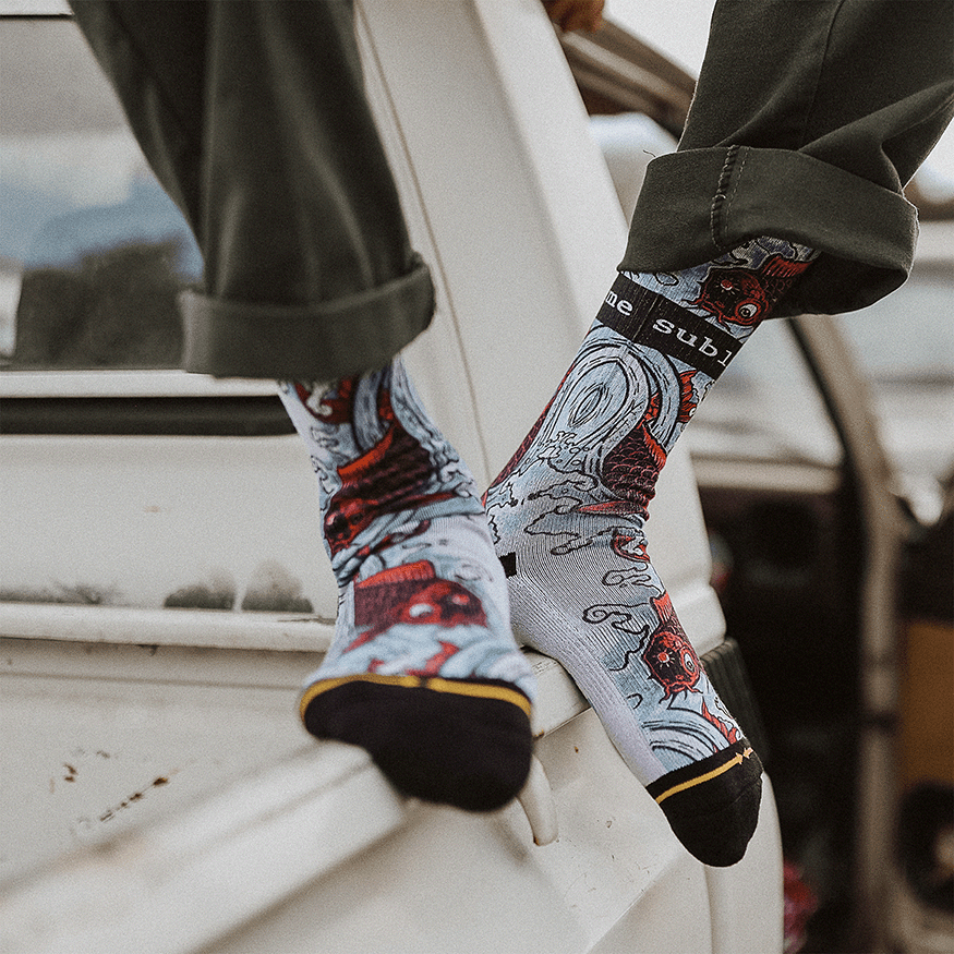 Sublime Bad Fish Mid-Length Adult Socks By Sublime