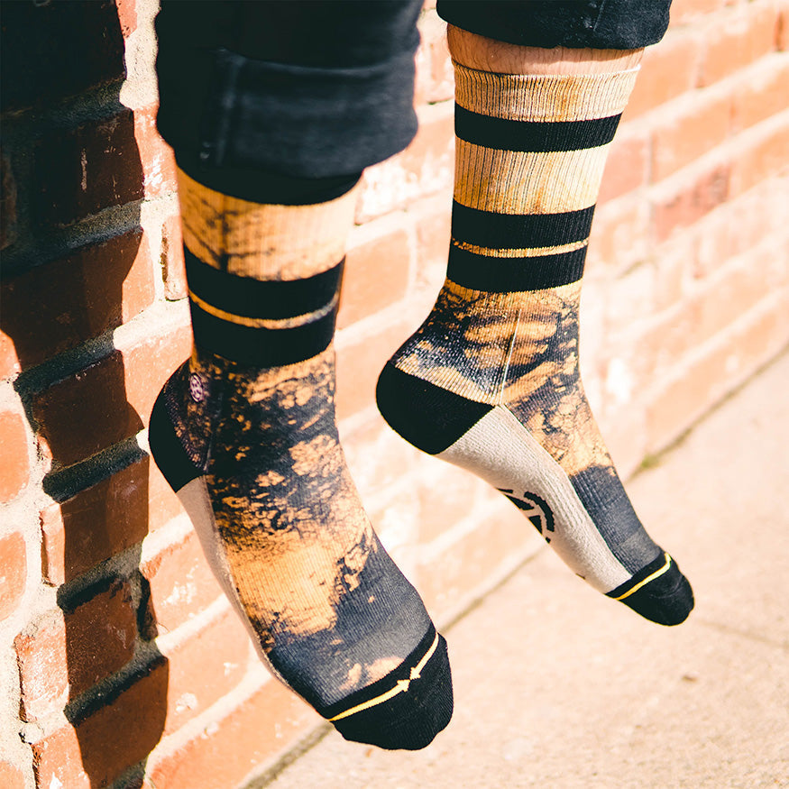 Tentacles Gold Adult Crew Socks