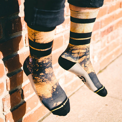 Tentacles Gold Adult Crew Socks