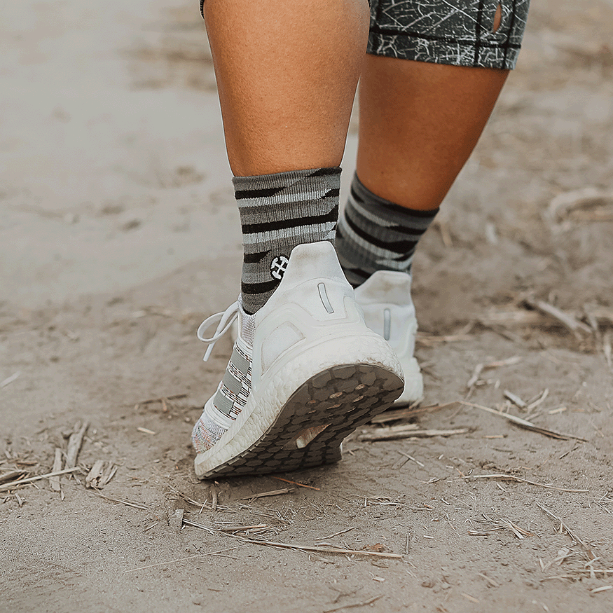 Trekker Quarter Adult Crew Socks Black