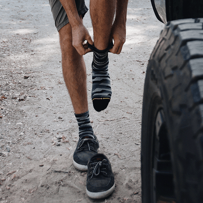 Trekker Quarter Adult Crew Socks Black