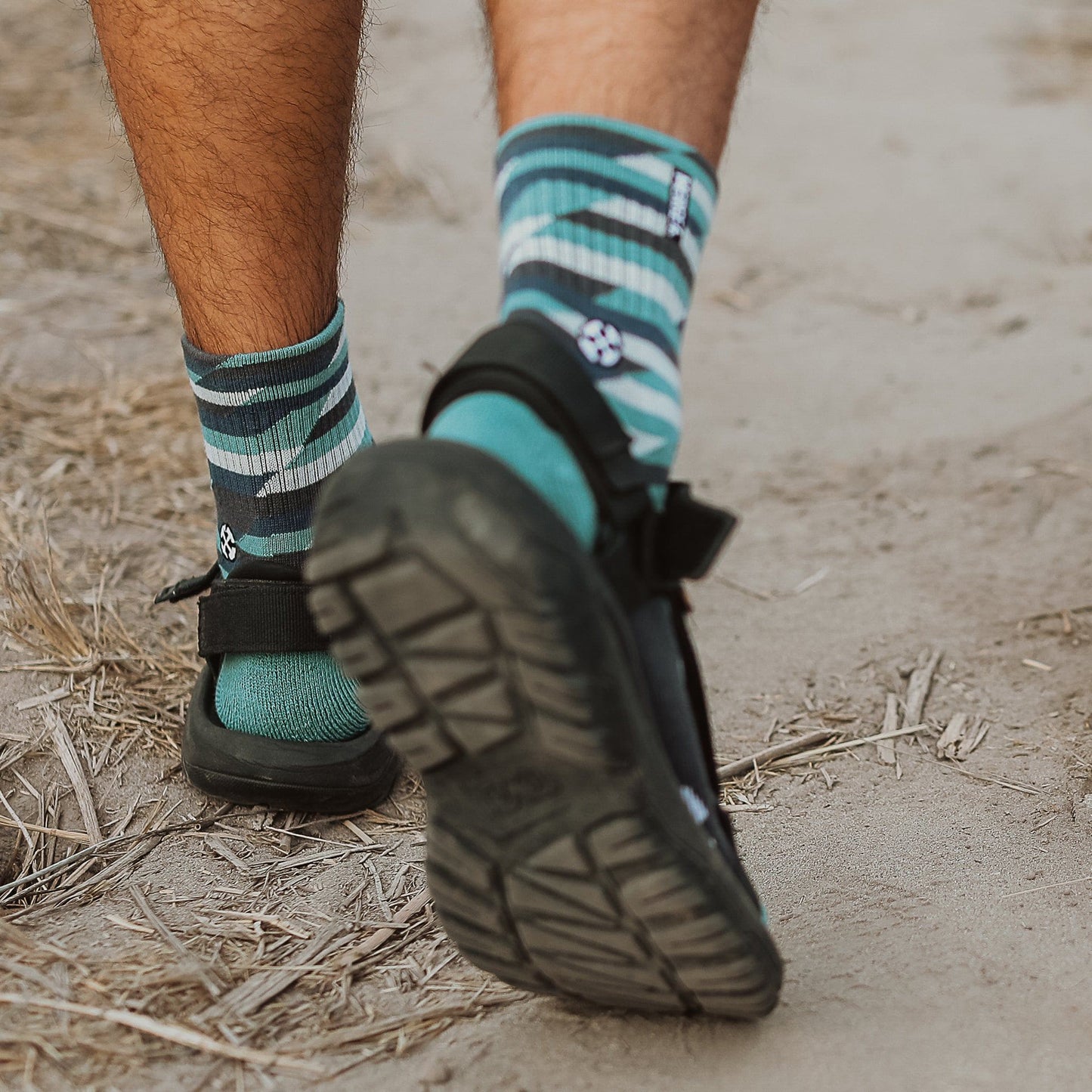 Trekker Quarter Adult Crew Socks Blue