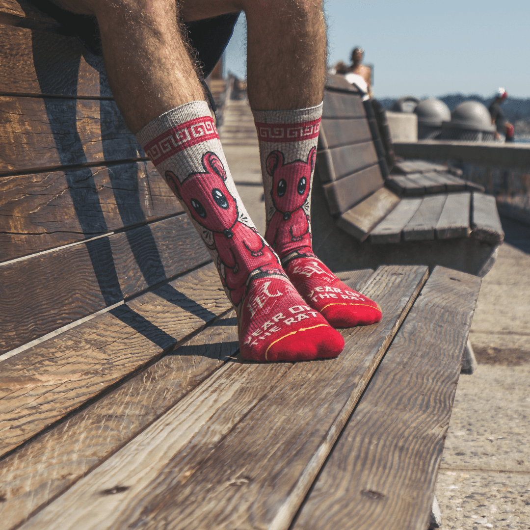 Year of the Rat Adult Crew Socks