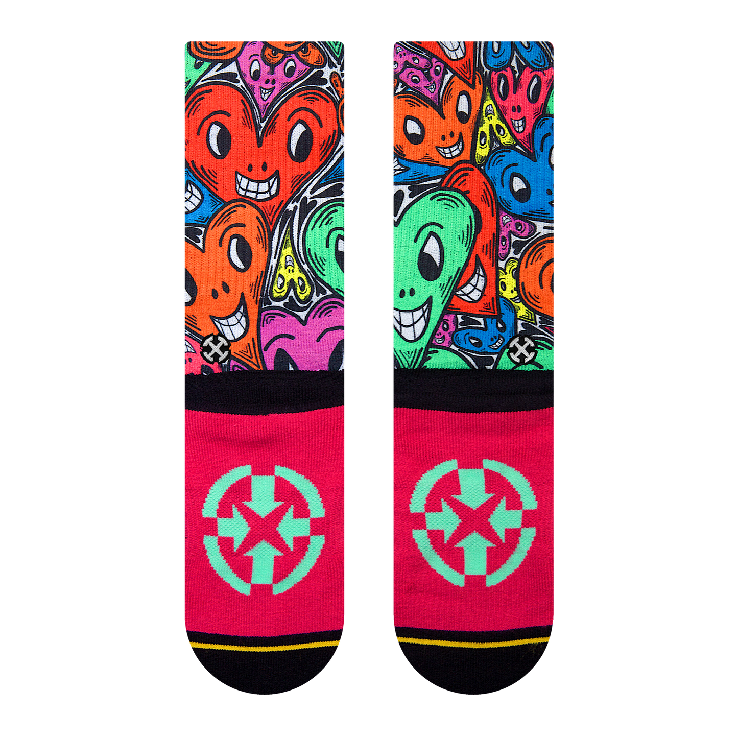 Adam Keely Hearts Adult Crew Socks