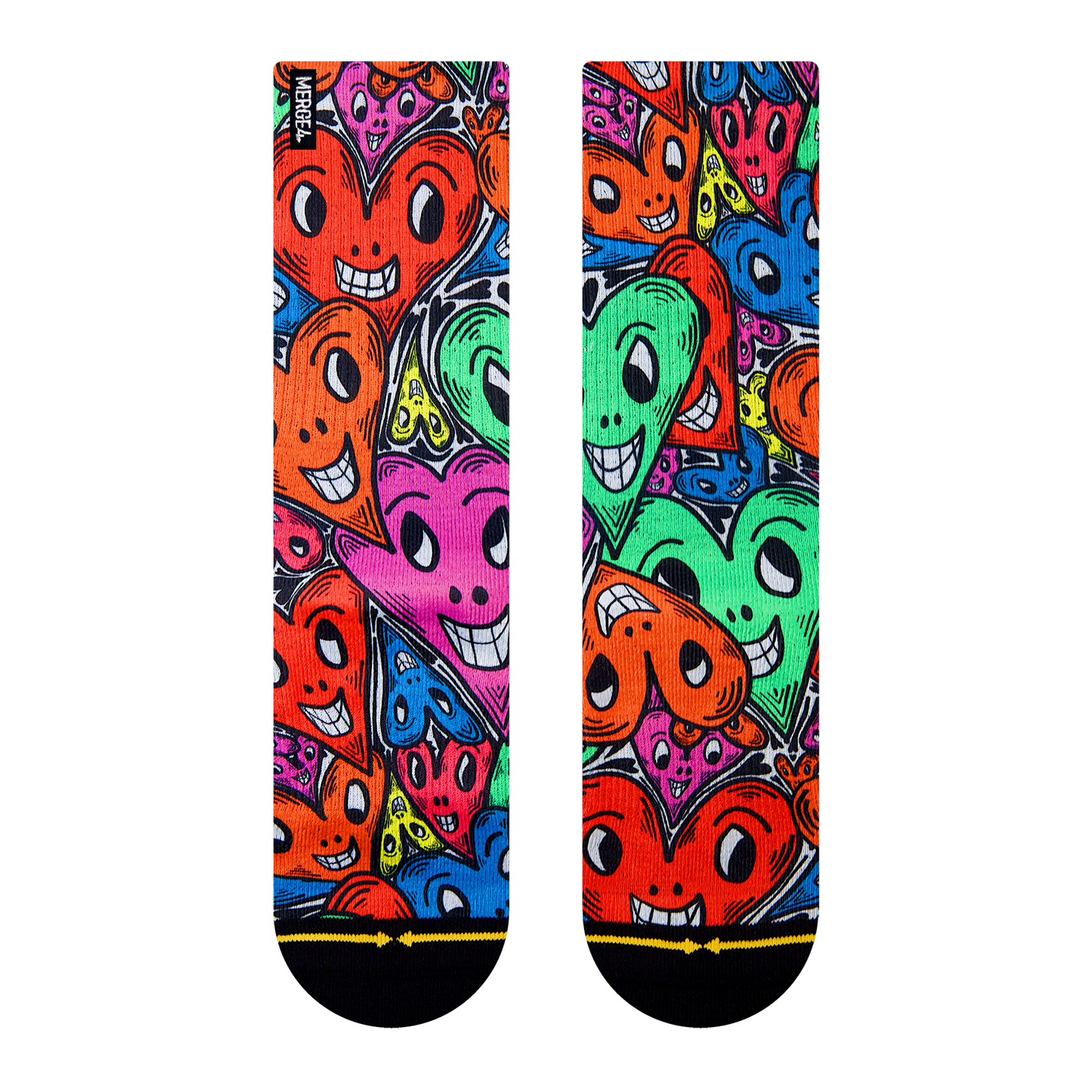 Adam Keely Hearts Adult Crew Socks