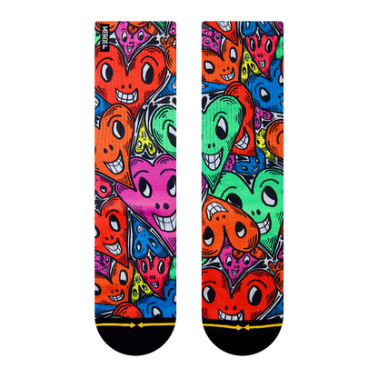Adam Keely Hearts Adult Crew Socks