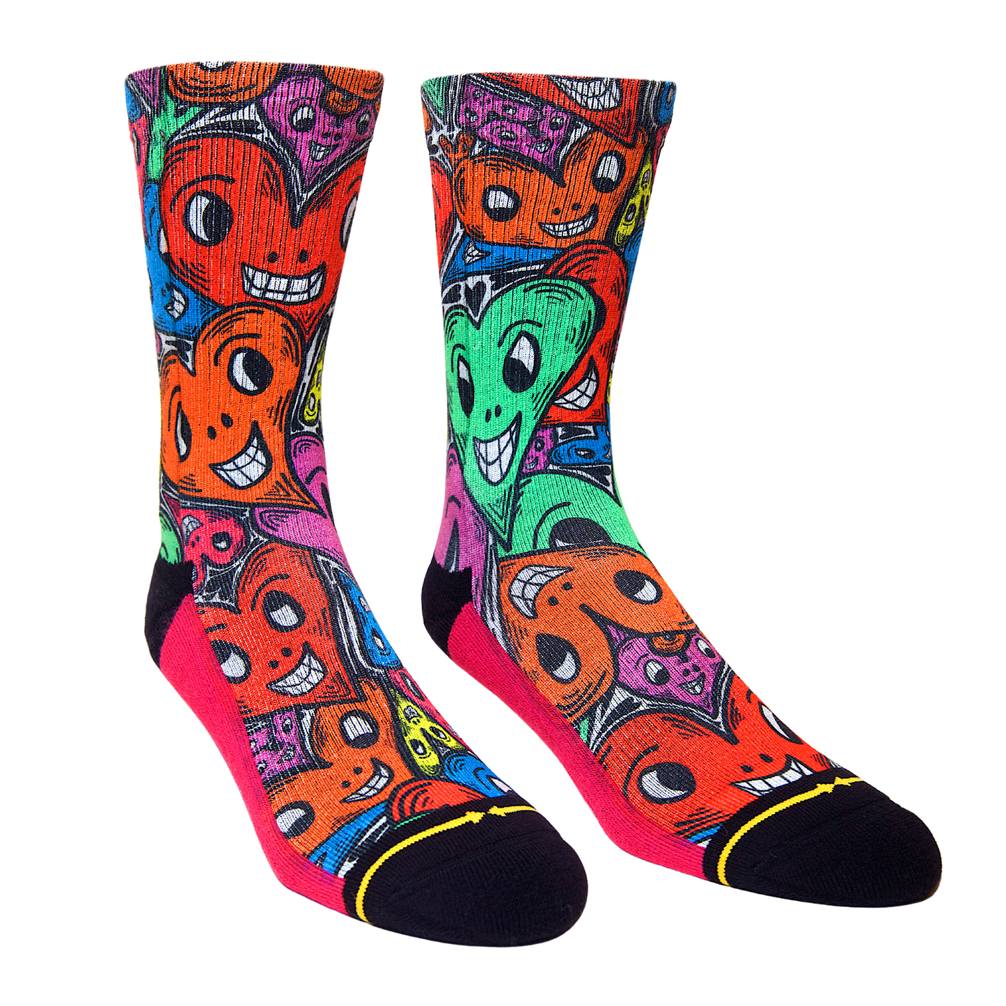 Adam Keely Hearts Adult Crew Socks