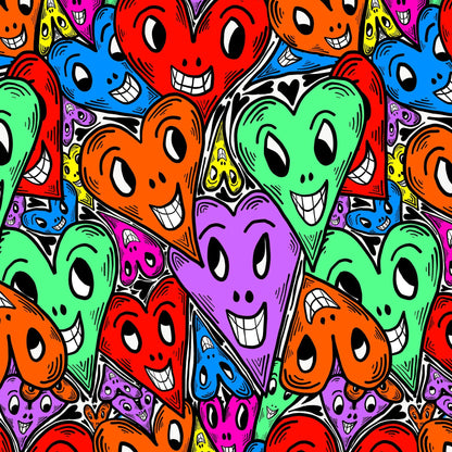 Adam Keely Hearts Adult Crew Socks