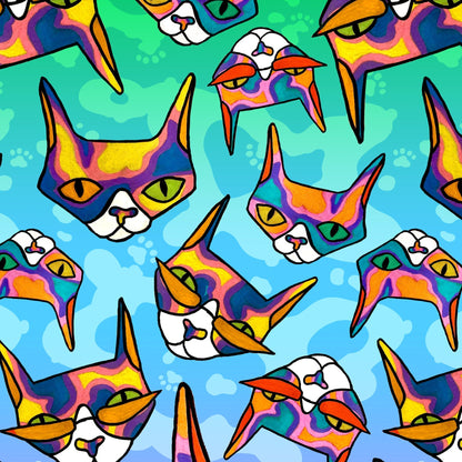 Disco Kitty Adult Crew Socks