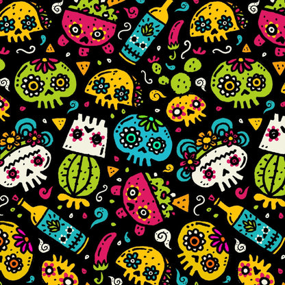 Walmazan Sugar Skulls Mini Adult Crew Socks