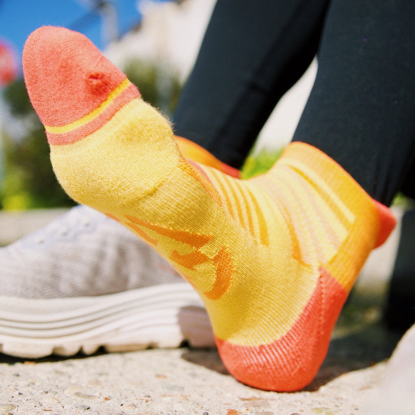 Action Orange Adult Ankle Socks