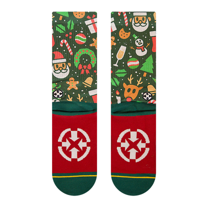 Merry Merry Green Holiday Adult Socks