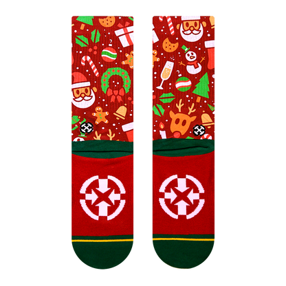 Merry Merry Red Holiday Adult Socks