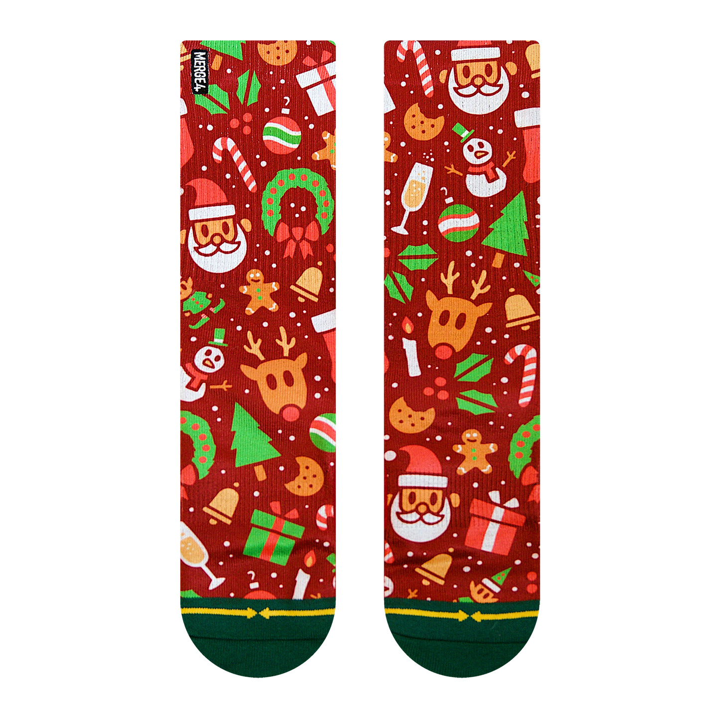 Merry Merry Red Holiday Adult Socks
